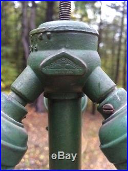 Bradley hubbard antique slag glass arts crafts mission handel era lamp