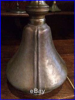 Bradley hubbard mission arts crafts antique slag glass leaded lamp handel era nr