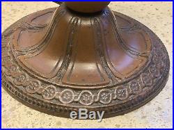 Bronze Antique Slag Glass Table Lamp