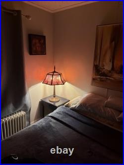 Ca. 1920 Pink Slag Glass Lamp