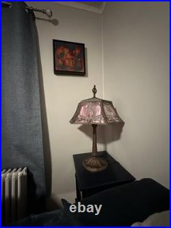Ca. 1920 Pink Slag Glass Lamp