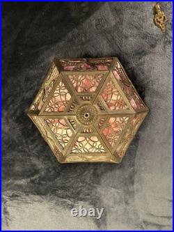 Ca. 1920 Pink Slag Glass Lamp