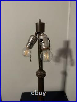 Ca. 1920 Pink Slag Glass Lamp