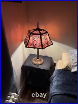 Ca. 1920 Pink Slag Glass Lamp