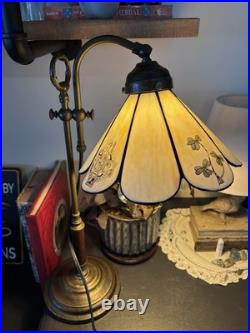 Celtic Tiffany Style Slag Glass Desk Lamp
