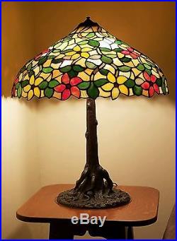 Chicago mosaic leaded lamp antique stained glass arts and crafts slag glass