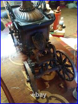 Cinderella 1920s Metal Slag Glass Mantle Table Lamp