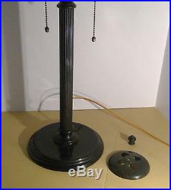 DUFFNER & KIMBERLY lamp base Handel Tiffany leaded slag glass arts crafts era