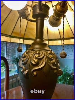 Dale Tiffany Slag Glass Table Lamp 23 x 15