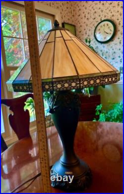 Dale Tiffany Slag Glass Table Lamp 23 x 15