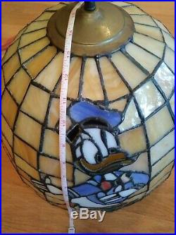 Disney Donald Duck Slag Glass Style Hanging Lamp Disneyana Kitchen Dinning