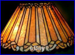 Duffner & Kimberly 19 leaded glass lamp-Handel Tiffany arts crafts slag era