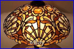 Duffner & Kimberly Arts & Crafts Leaded Slag Stained Glass Lamp Tiffany Era