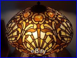 Duffner & Kimberly Arts & Crafts Leaded Slag Stained Glass Lamp Tiffany Era