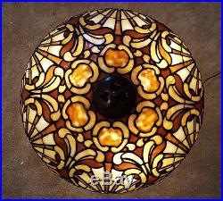 Duffner & Kimberly Arts & Crafts Leaded Slag Stained Glass Lamp Tiffany Era