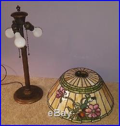 Duffner & Kimberly Arts & Crafts Leaded Slag Stained Glass Lamp Tiffany Era