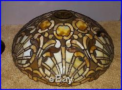 Duffner & Kimberly Arts & Crafts Leaded Slag Stained Glass Lamp Tiffany Era