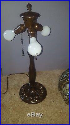 Duffner & Kimberly Arts & Crafts Leaded Slag Stained Glass Lamp Tiffany Era