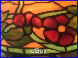 Duffner Kimberly Chandelier, Leaded, Slag, Stained glass shade, Handel lamp era Duffner Kimberly Chandelier, Leaded, Slag, Stained glass shade, Handel lamp era