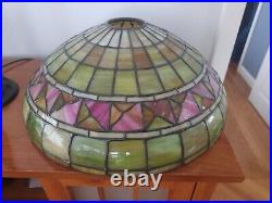 Duffner & Kimberly Leaded Slag Glass Arts & Crafts Lamp Handel Tiffany Era Duffner & Kimberly Leaded Slag Glass Arts & Crafts Lamp Handel Tiffany Era