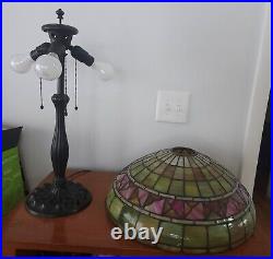 Duffner & Kimberly Leaded Slag Glass Arts & Crafts Lamp Handel Tiffany Era Duffner & Kimberly Leaded Slag Glass Arts & Crafts Lamp Handel Tiffany Era