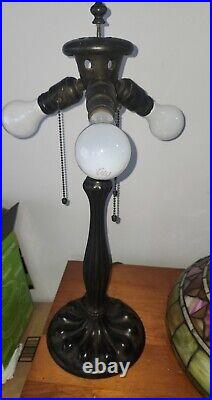 Duffner & Kimberly Leaded Slag Glass Arts & Crafts Lamp Handel Tiffany Era Duffner & Kimberly Leaded Slag Glass Arts & Crafts Lamp Handel Tiffany Era