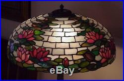 Duffner & Kimberly Leaded Slag Stained Glass Handel Tiffany Era Lamp