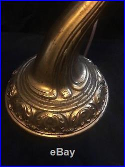 Duffner Kimberly bronze Sconce, Leaded, Slag, Stained Glass Shade, Handel Lamp Era