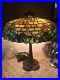Duffner & Kimberly leaded lamp, Slag, Stained glass shade, Arts Crafts, Handel Era