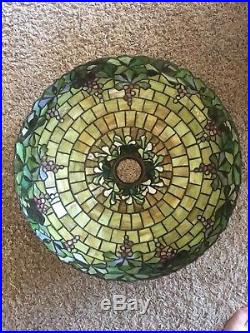 Duffner & Kimberly leaded lamp, Slag, Stained glass shade, Arts Crafts, Handel Era Duffner & Kimberly leaded lamp, Slag, Stained glass shade, Arts Crafts, Handel Era