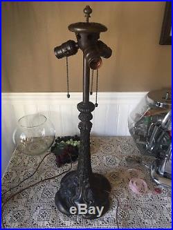 Duffner & Kimberly leaded lamp, Slag, Stained glass shade, Arts Crafts, Handel Era Duffner & Kimberly leaded lamp, Slag, Stained glass shade, Arts Crafts, Handel Era