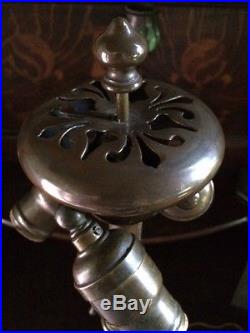Duffner kimberly arts crafts leaded slag glass antique lamp handel tiffany era