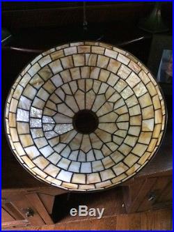 Duffner kimberly arts crafts leaded slag glass antique lamp handel tiffany era
