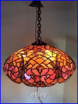 Duffner kimberly arts crafts leaded slag glass lamp tiffany studios handel era