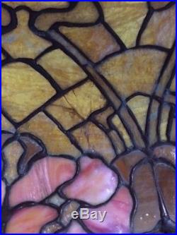 Duffner kimberly arts crafts leaded slag glass lamp tiffany studios handel era