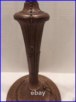 Edward Miller Co. Antique 1920's Slag Glass Table Lamp