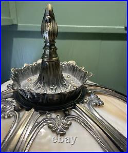 Edwardian Era Slag Glass Chaised Brass Lamps Stunning