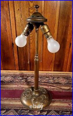 Elegant Unique or Lamb Brothers Leaded Slag Glass Lamp