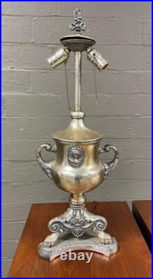 Empire Lamp Co. Slag Glass Lamp Base Lion Paw Feet