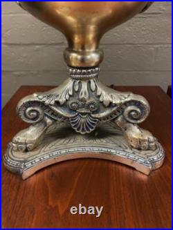 Empire Lamp Co. Slag Glass Lamp Base Lion Paw Feet