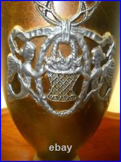 Exceptional Bent Slag Glass Art Nouveau Lamp 26 1/2 Handel Miller B & H Era