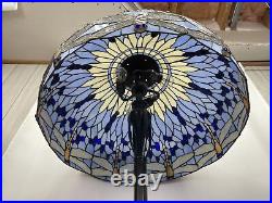 Extra Large Vtg Arts Crafts Dragonfly Slag Stained Glass Lamp Shade Tiffany Styl