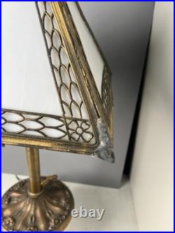 Fabulous Antique Miller Slag Art Glass Lamp Signed & # 967