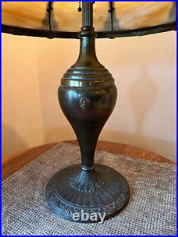 Fantastic Salem Bros Art Nouveau Antique Early 1900's Caramel Slag Glass Lamp