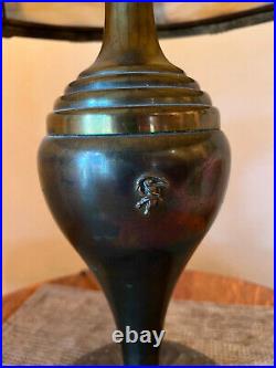 Fantastic Salem Bros Art Nouveau Antique Early 1900's Caramel Slag Glass Lamp