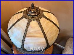 Fantastic Salem Bros Art Nouveau Antique Early 1900's Caramel Slag Glass Lamp