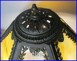 Fine Antique ART NOUVEAU Caramel Slag Glass Table Lamp, Rewired, circa 1920s