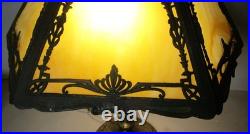 Fine Antique ART NOUVEAU Caramel Slag Glass Table Lamp, Rewired, circa 1920s