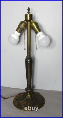 Fine Antique ART NOUVEAU Caramel Slag Glass Table Lamp, Rewired, circa 1920s
