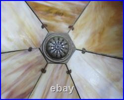 Fine Antique ART NOUVEAU Caramel Slag Glass Table Lamp, Rewired, circa 1920s